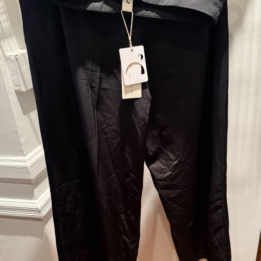 Oversized Satin Wide Leg Dress Pants (NWT)